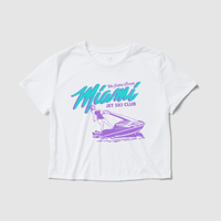 Thumbnail for Miami Jet Ski Women's Crop Tee - Because Weekend