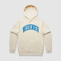 Thumbnail for Cream Weekender Varsity Hoodie - Because Weekend