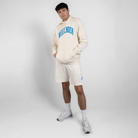 Thumbnail for Cream Weekender Varsity Sweatshorts - Because Weekend