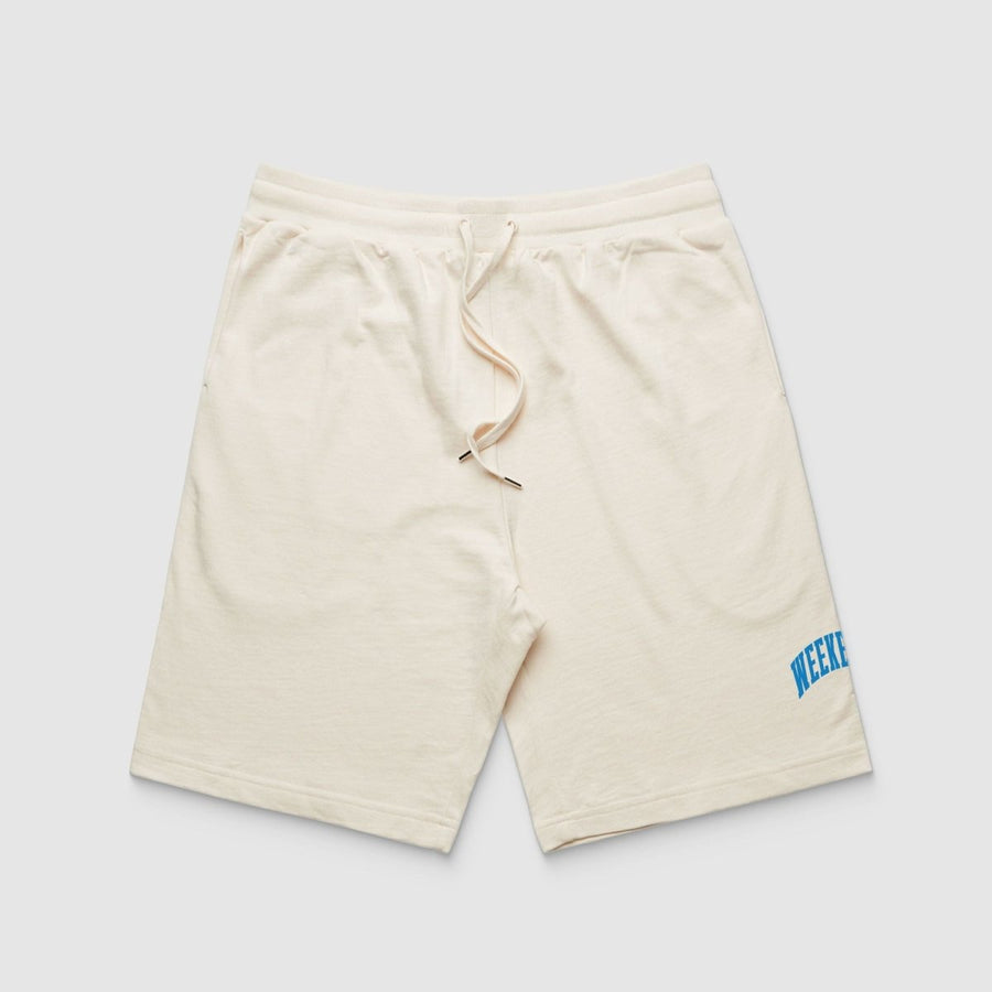 Cream Weekender Varsity Sweatshorts - Because Weekend