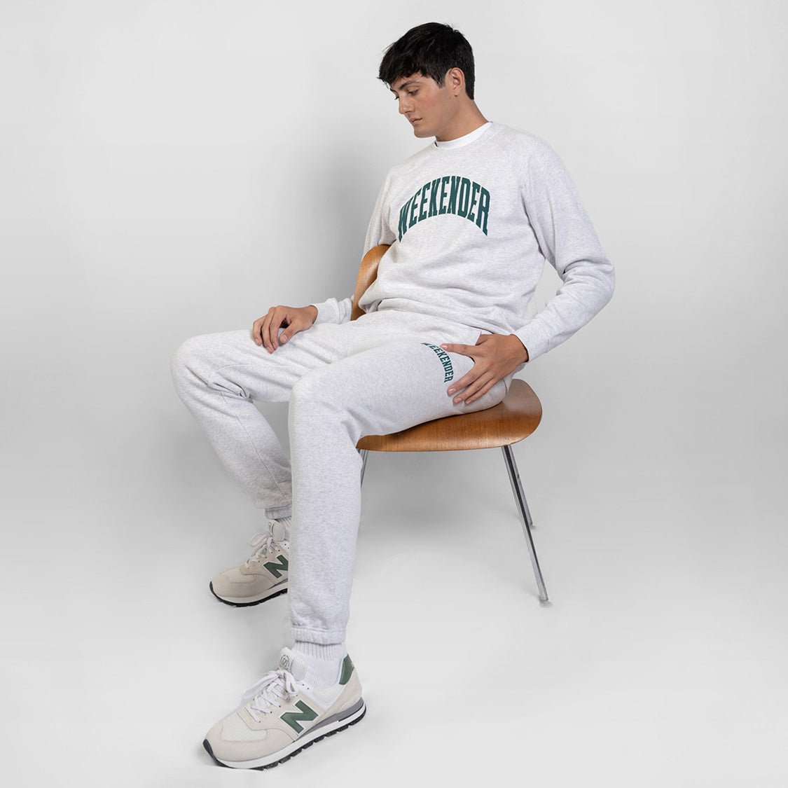 Light Heather Weekender Varsity Sweatpants - Because Weekend