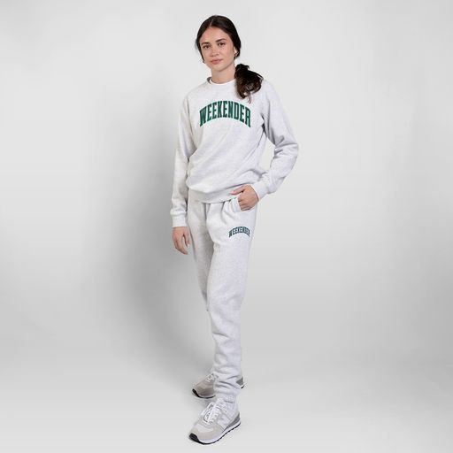 Light Heather Weekender Varsity Sweatpants - Because Weekend