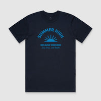 Thumbnail for Navy Summer High Tee - Because Weekend