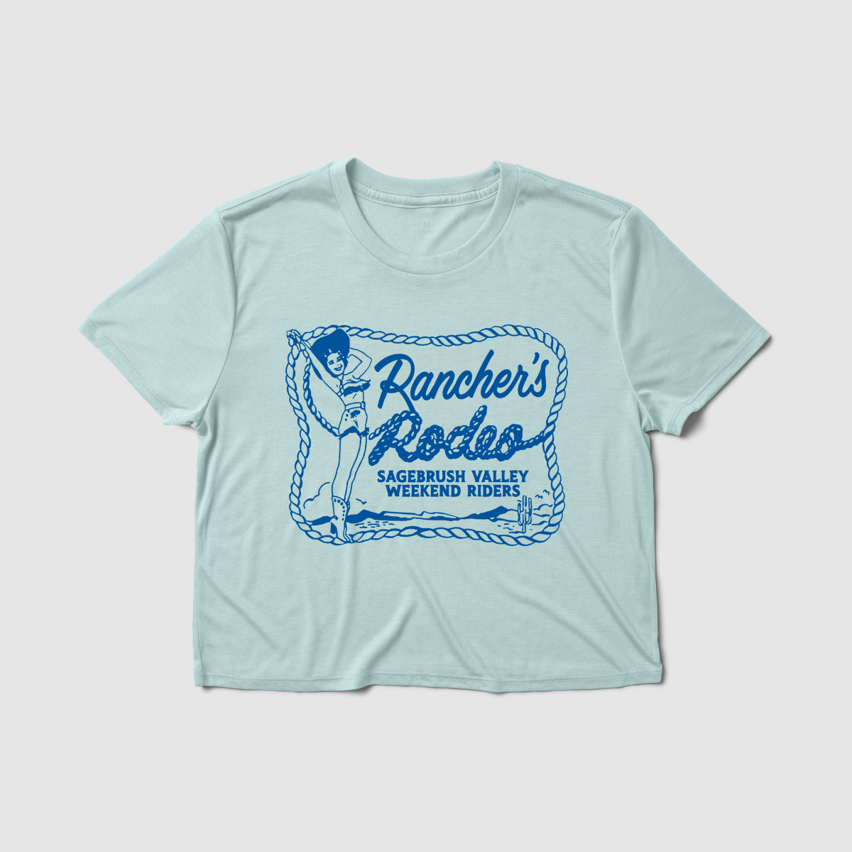 Rancher's Rodeo Women's Crop Tee - Because Weekend