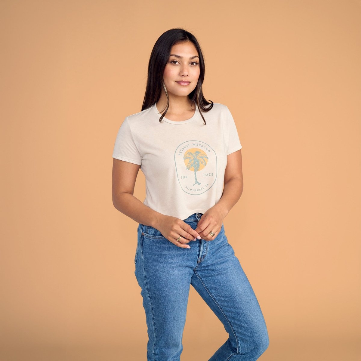 Sun Daze Women's Crop Tee - Because Weekend