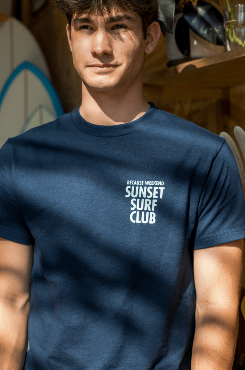 Sunset Surf Club Tee - Because Weekend