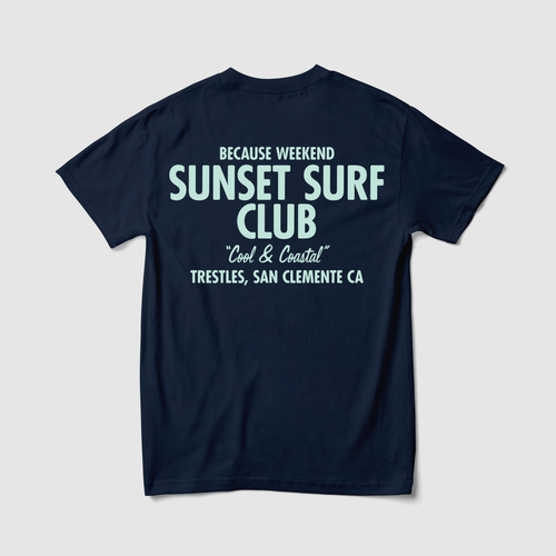 Sunset Surf Club Tee – Because Weekend