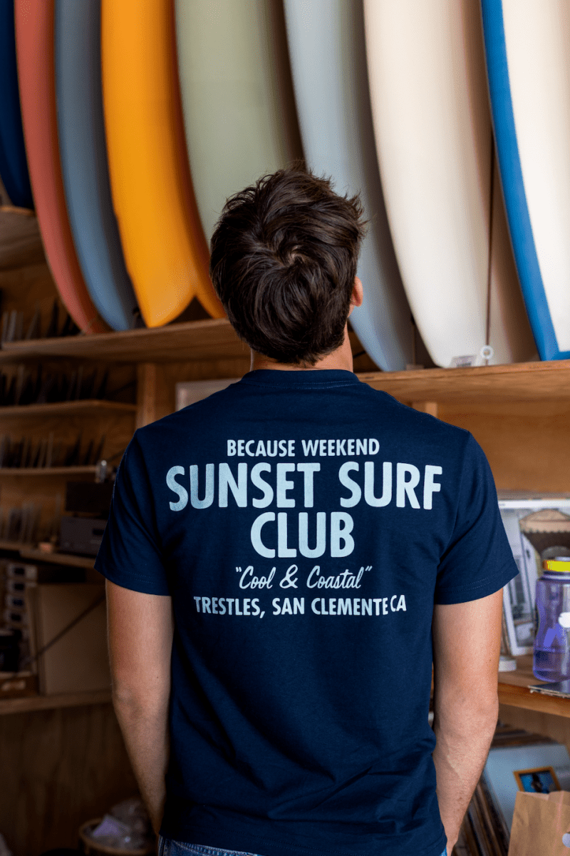 Sunset Surf Club Tee - Because Weekend