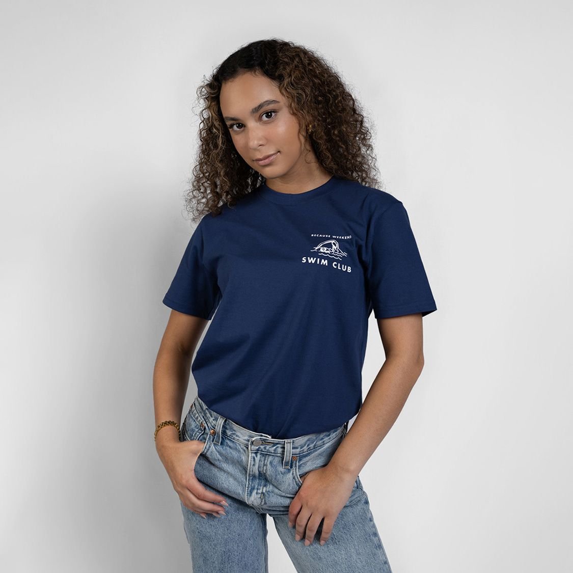 Cobalt Swim Club Tee - Because Weekend