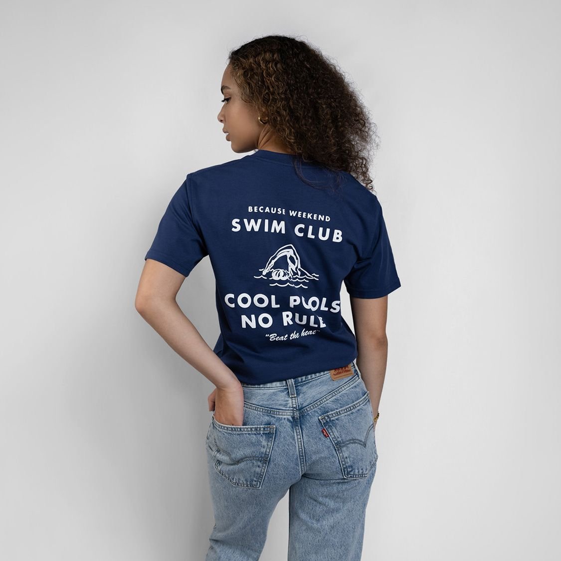 Cobalt Swim Club Tee - Because Weekend