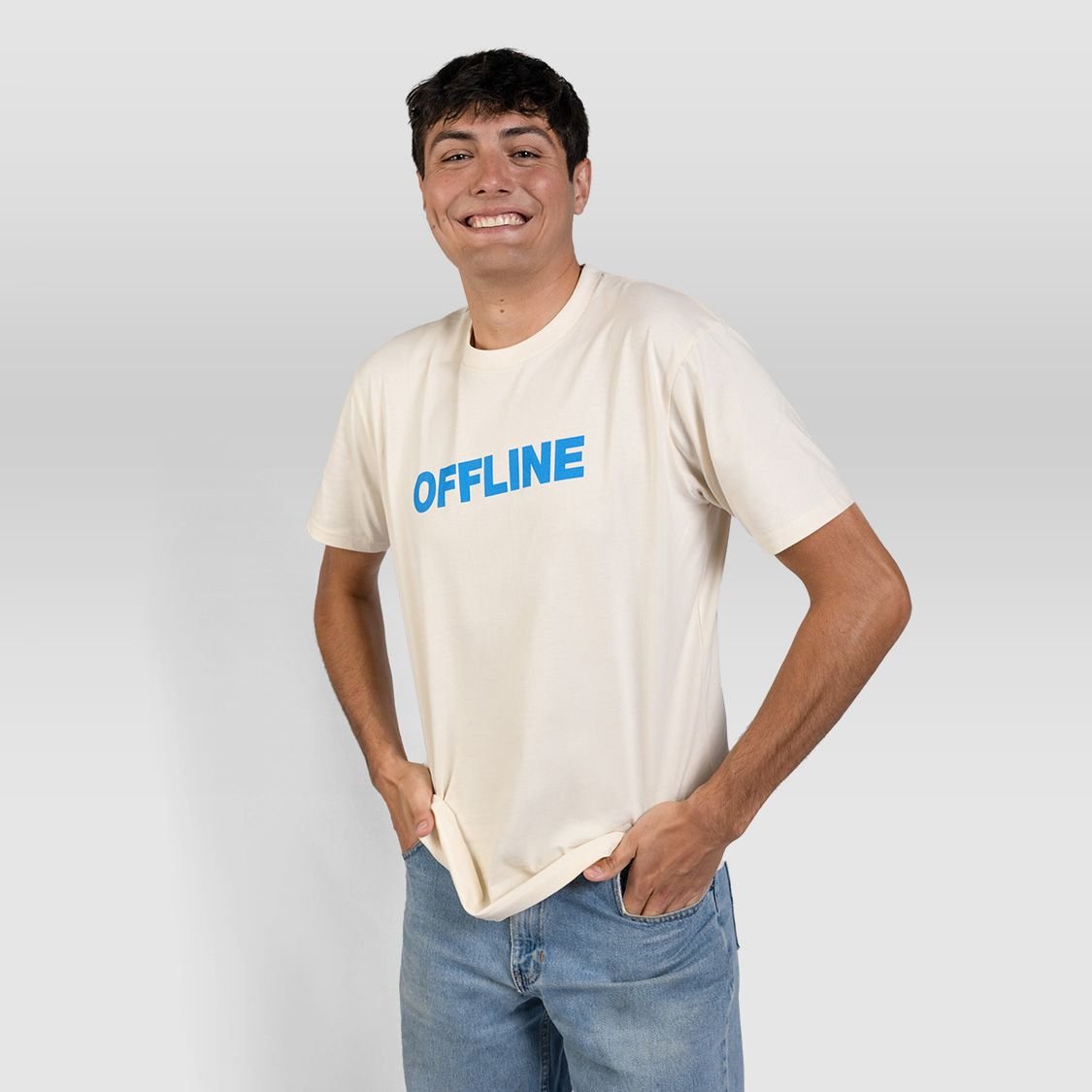 Cream Offline Tee - Because Weekend