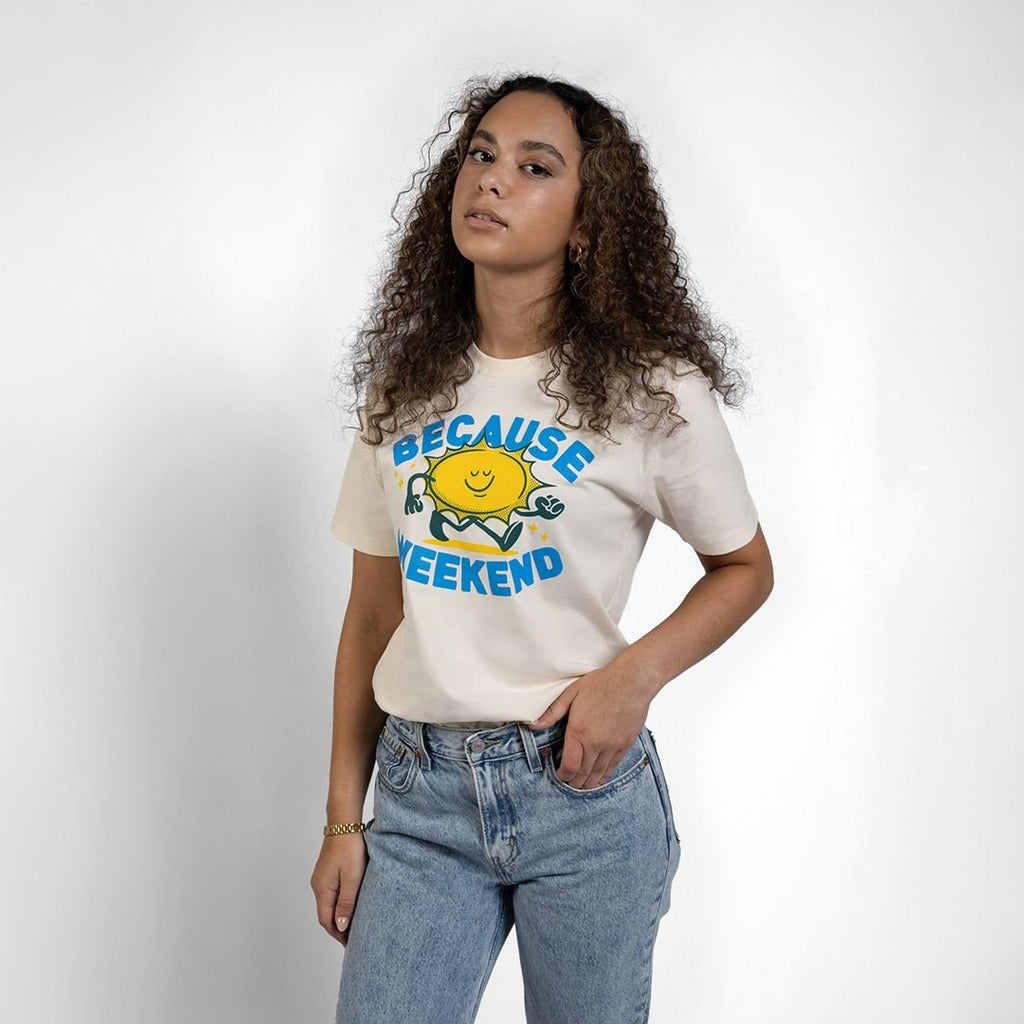 Cream Sunshine Tee - Because Weekend