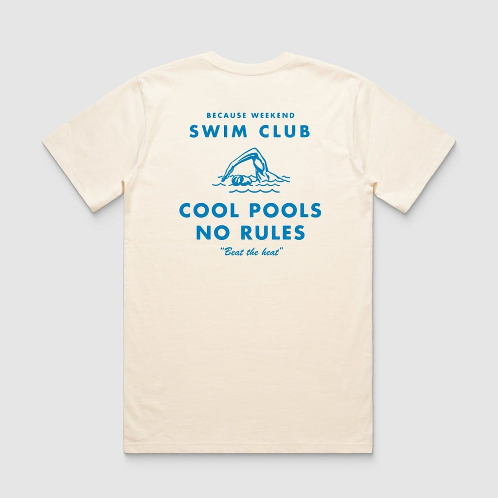Cream Swim Club Tee - Because Weekend