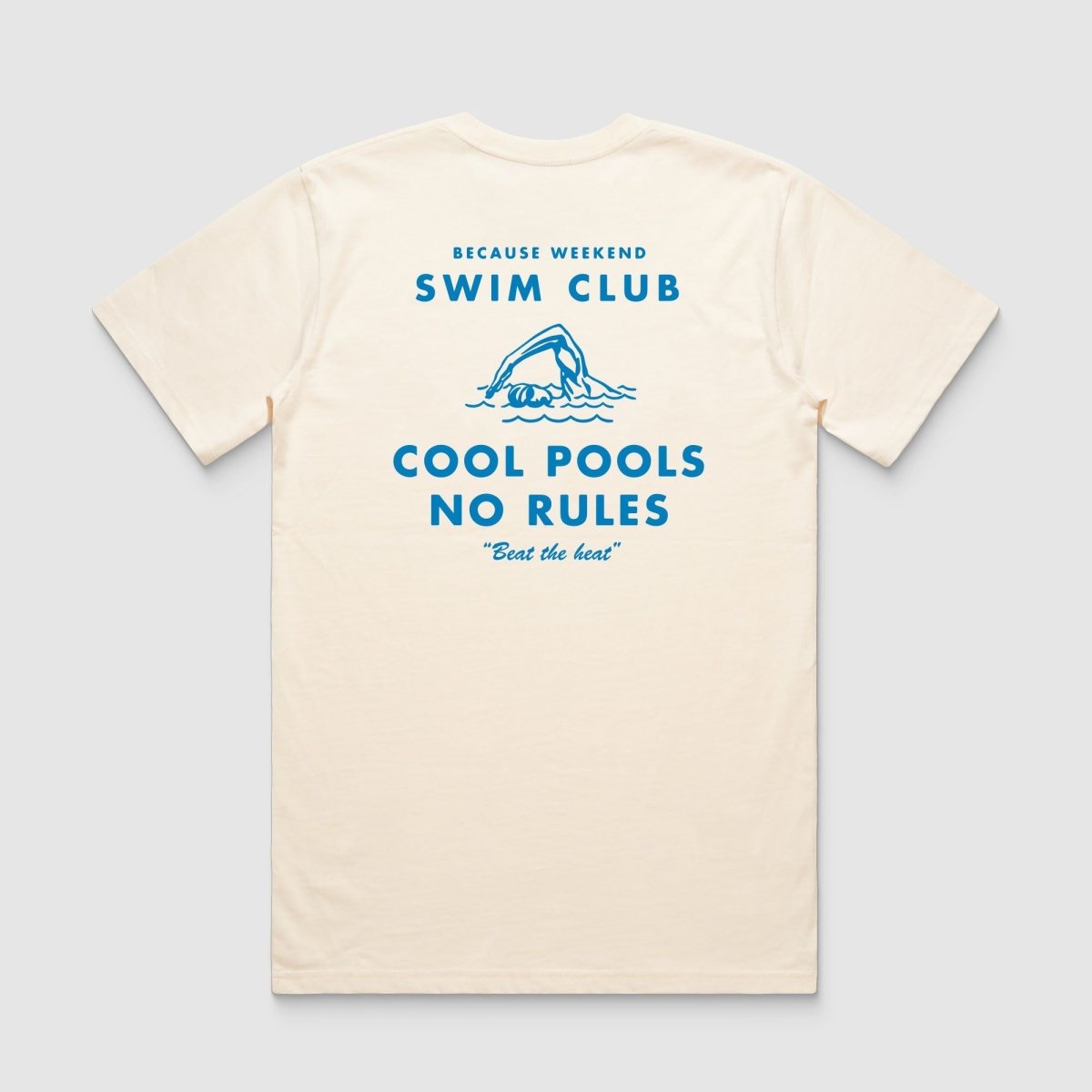 Cream Swim Club Tee - Because Weekend
