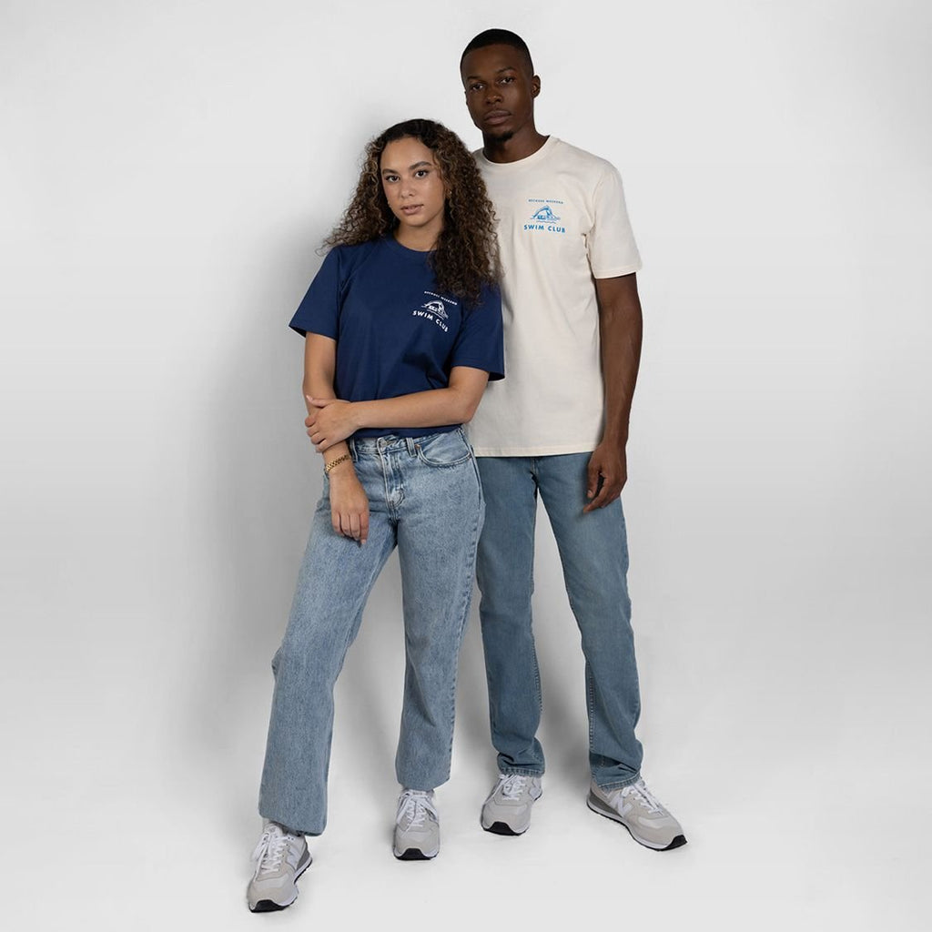 Cream Swim Club Tee - Because Weekend