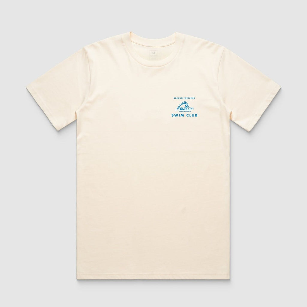 Cream Swim Club Tee - Because Weekend