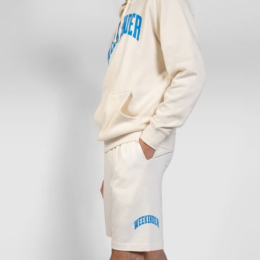 Cream Weekender Varsity Sweatshorts - Because Weekend