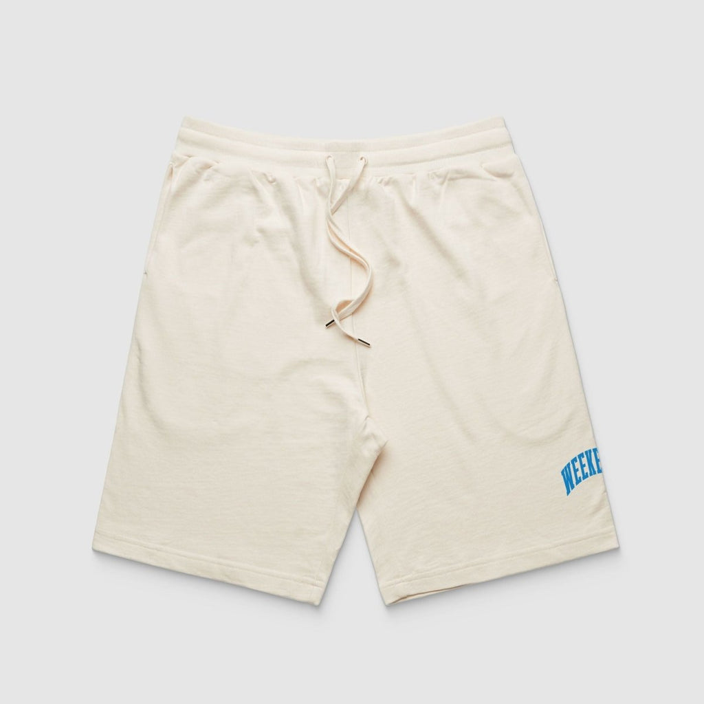 Cream Weekender Varsity Sweatshorts - Because Weekend