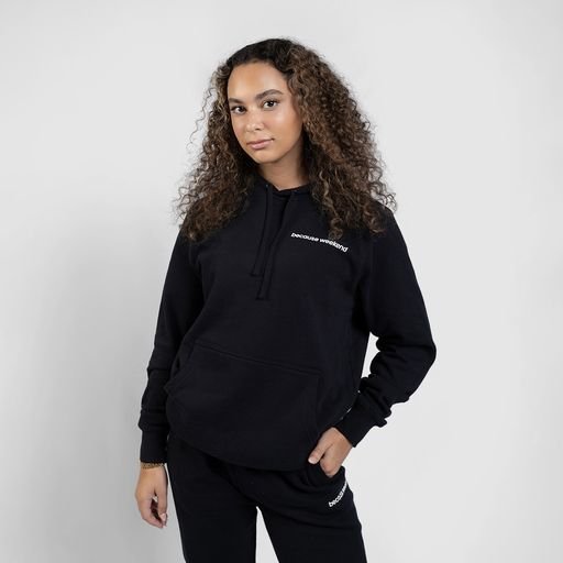 Navy Logo Hoodie - Because Weekend