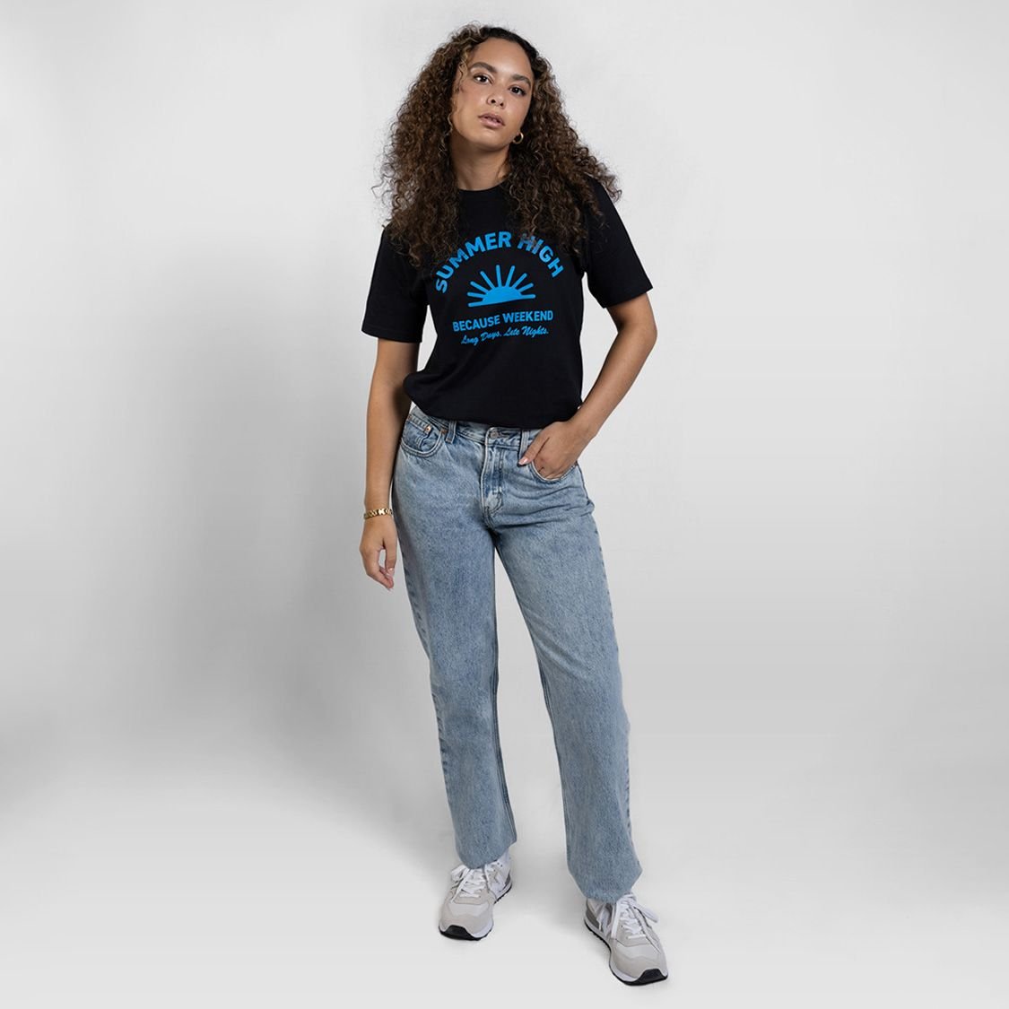 Navy Summer High Tee - Because Weekend