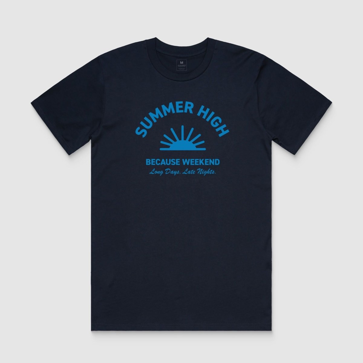 Navy Summer High Tee - Because Weekend
