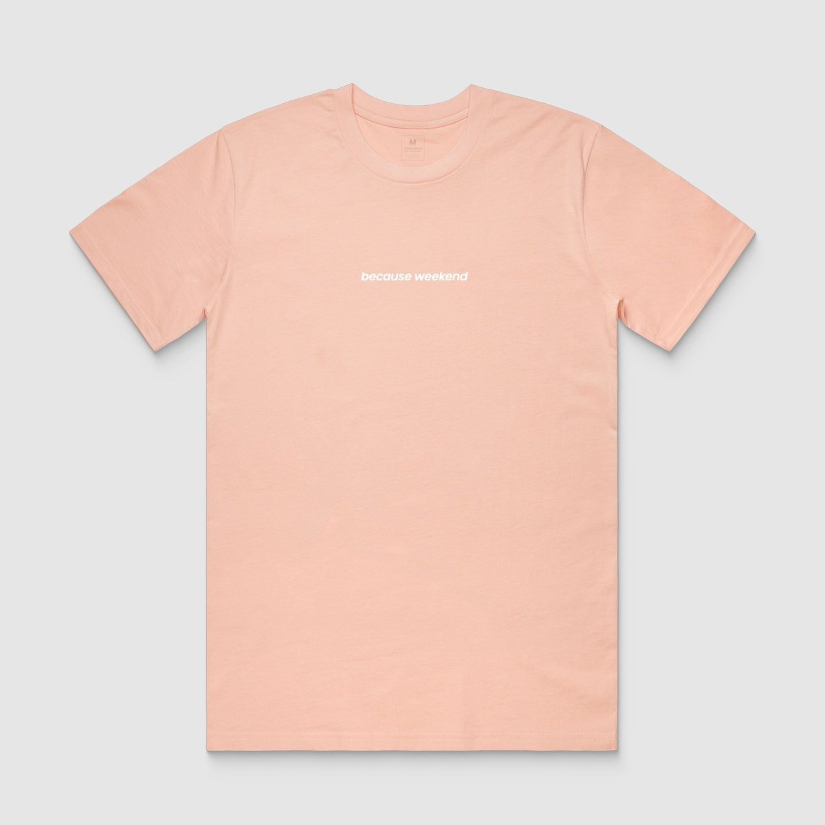 Soft Pink Logo Tee - Because Weekend