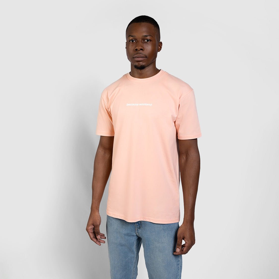 Soft Pink Logo Tee - Because Weekend