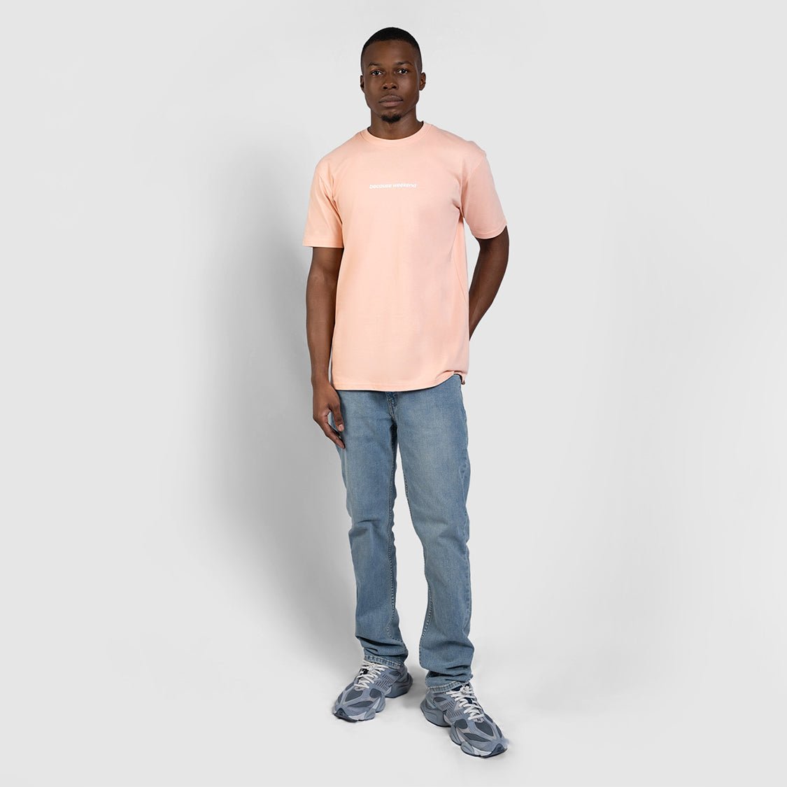 Soft Pink Logo Tee - Because Weekend